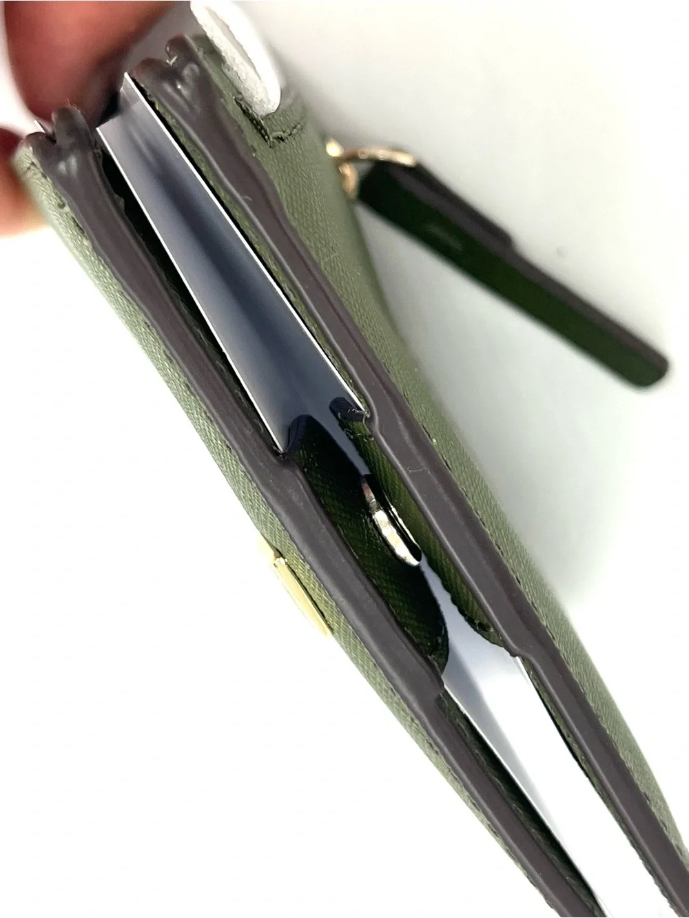 Kate Spade Kayla Small L-Zip Bifold Wallet Sapling Green Leather NWT